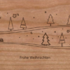 Holzkarte mit Winterwald