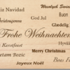 Holzpostkarte Weihnachten Sprachen