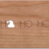 Holz-Weihnachtskarte hohoho