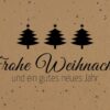 Kraftpapier-Weihnachtskarte Drei Tannenbäume