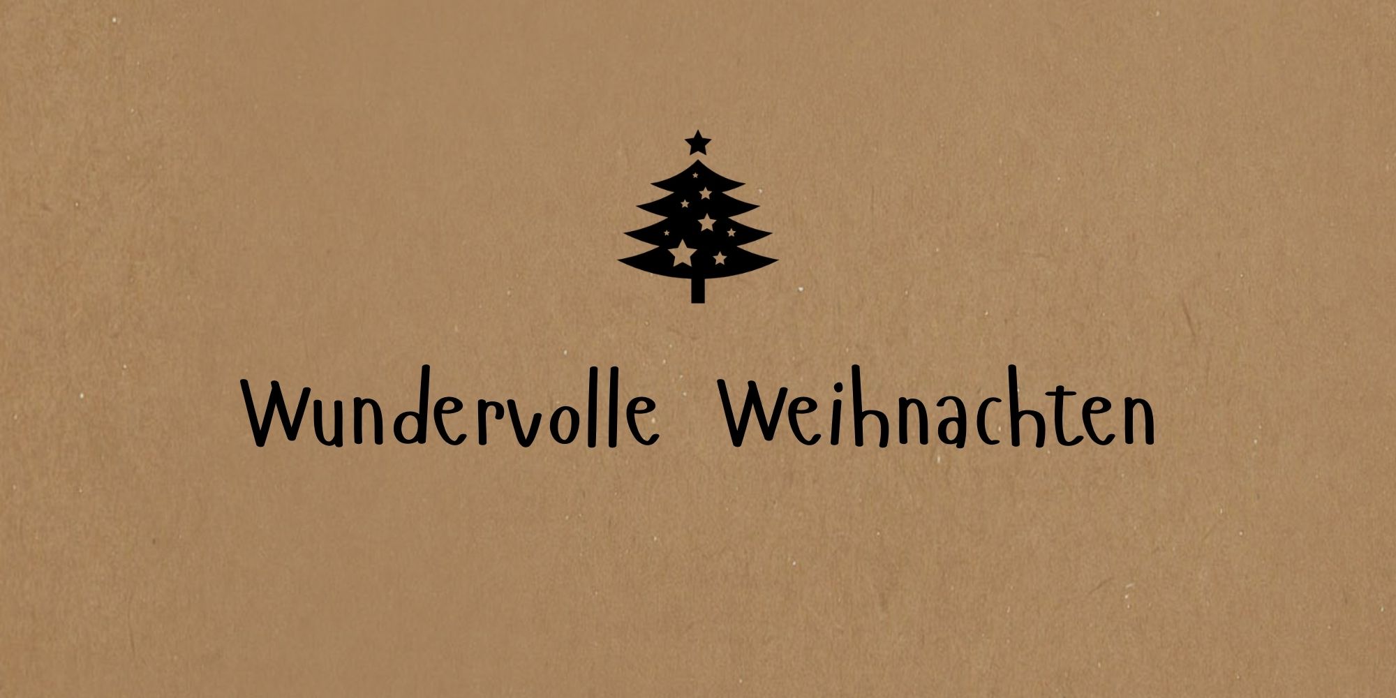 Kraftpapier-Weihnachtskarte mit Tannenbaum