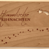 Holz-Weihnachtskarte mit Sternen und Himmlische Weihnachten