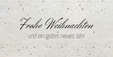 Weihnachtskarte aus Samenpapier Glitzersterne