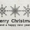 Weihnachtskarte aus Samenpapier mit Schneekristallen