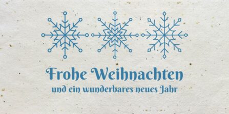 Weihnachtskarte aus Samenpapier Frohe Weihnachten