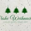 Weihnachtskarte aus Samen-Papier mit Tannenbäumen